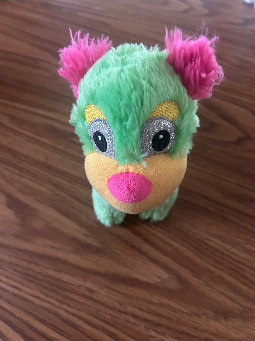 Mi Green and Pink Plush Character Stuffed Animal